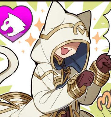 Profile picture from the official FEH 4koma. Catboy Kiran my beloved